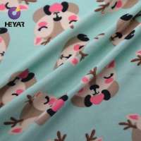 animal printed DTY brushed polyester spandex single jersey fabric